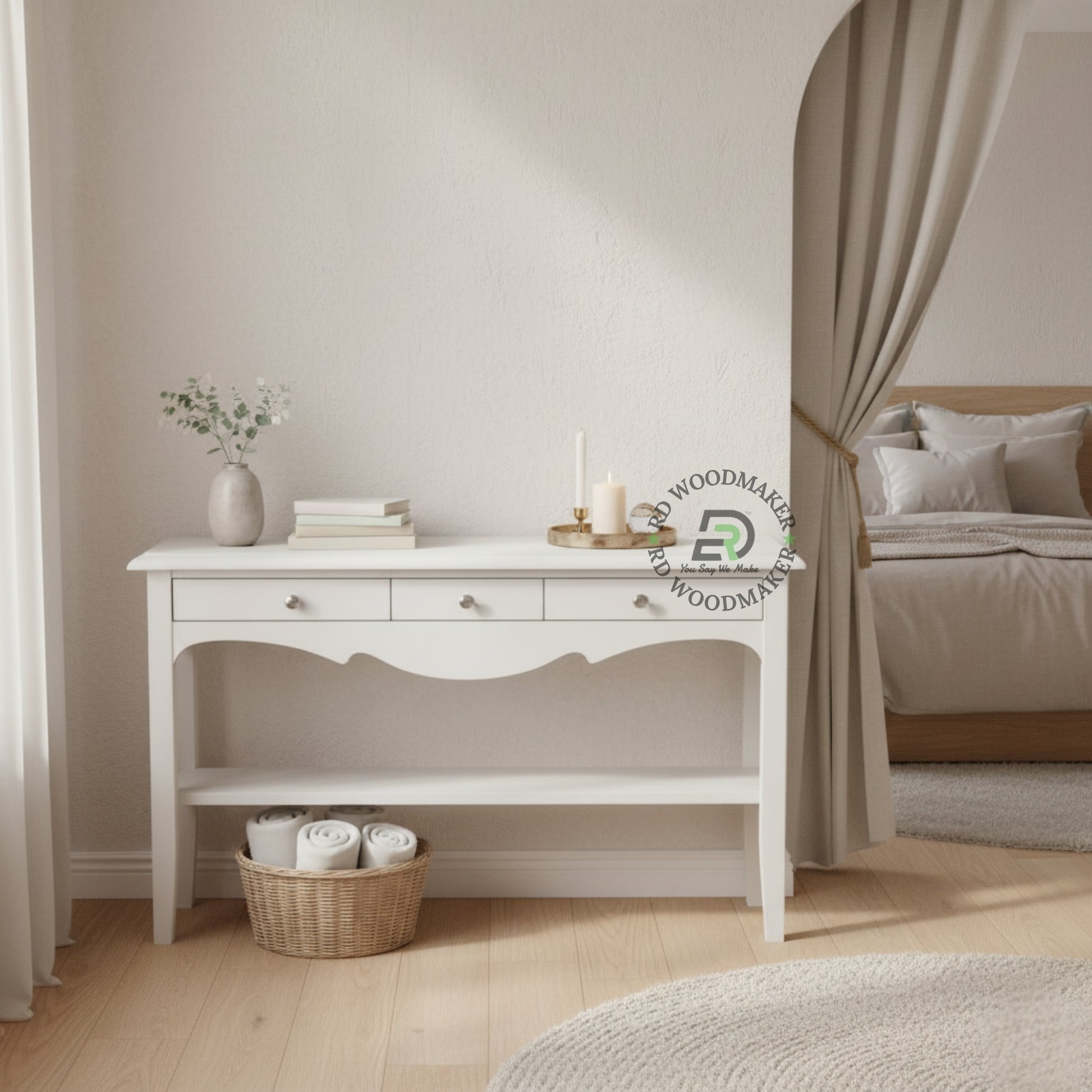  CLASSIC STORAGE CONSOLE TABLE WITH SHELF