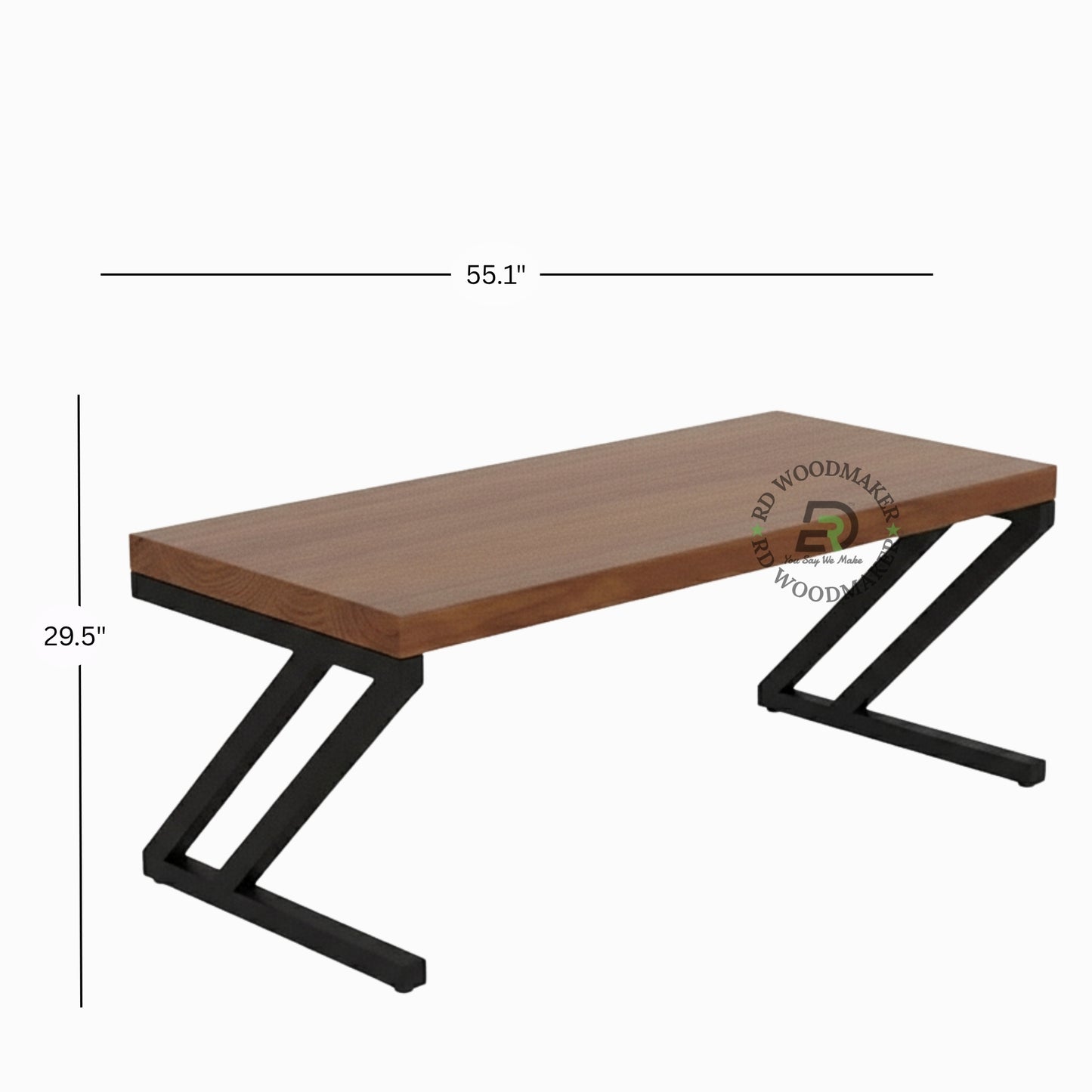 INDUSTRIAL Z FRAME WOODEN CONSOLE TABLE