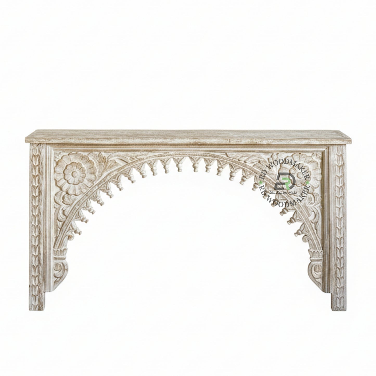 HANDCARVED ARCH DESIGN CONSOLE TABLE