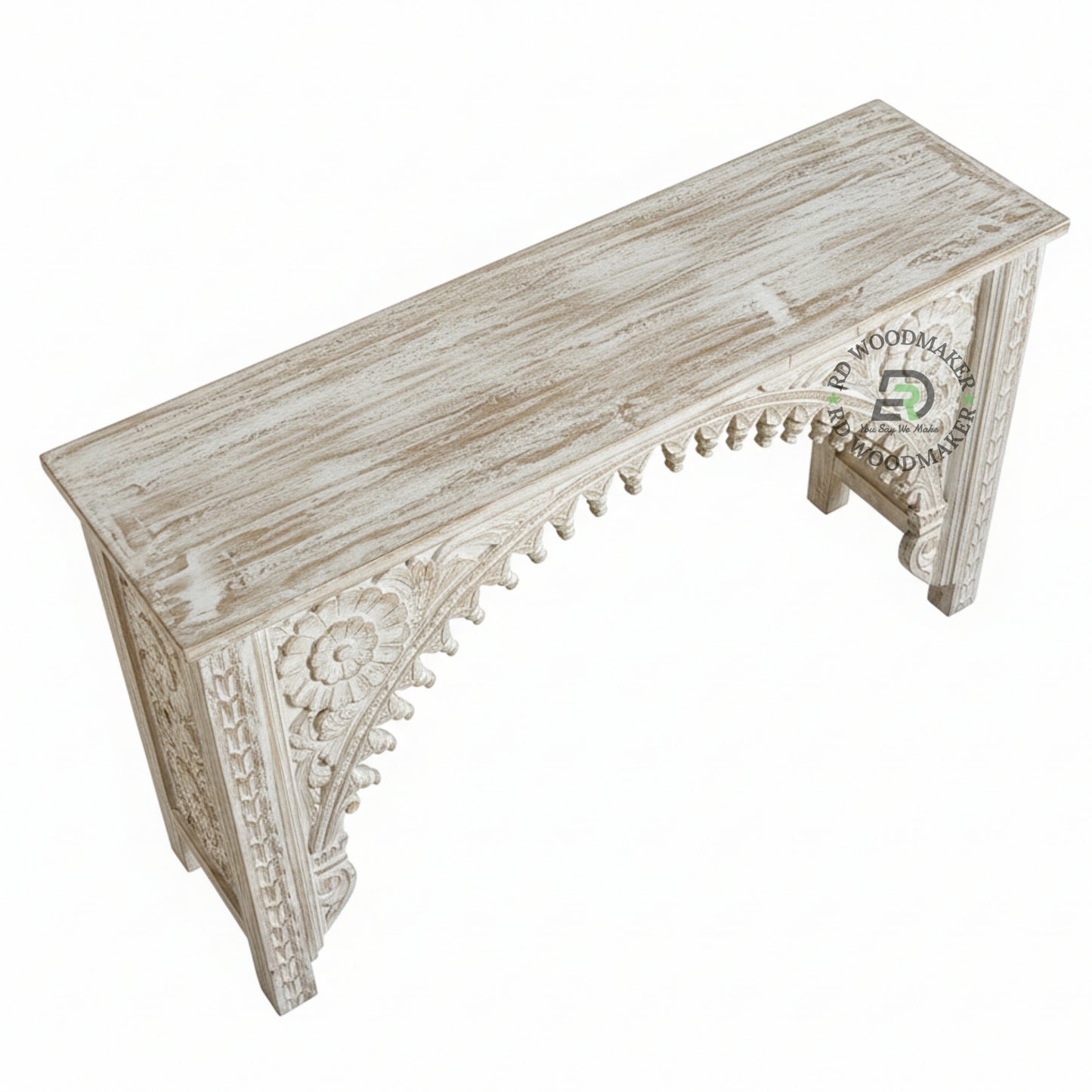 HANDCARVED ARCH DESIGN CONSOLE TABLE