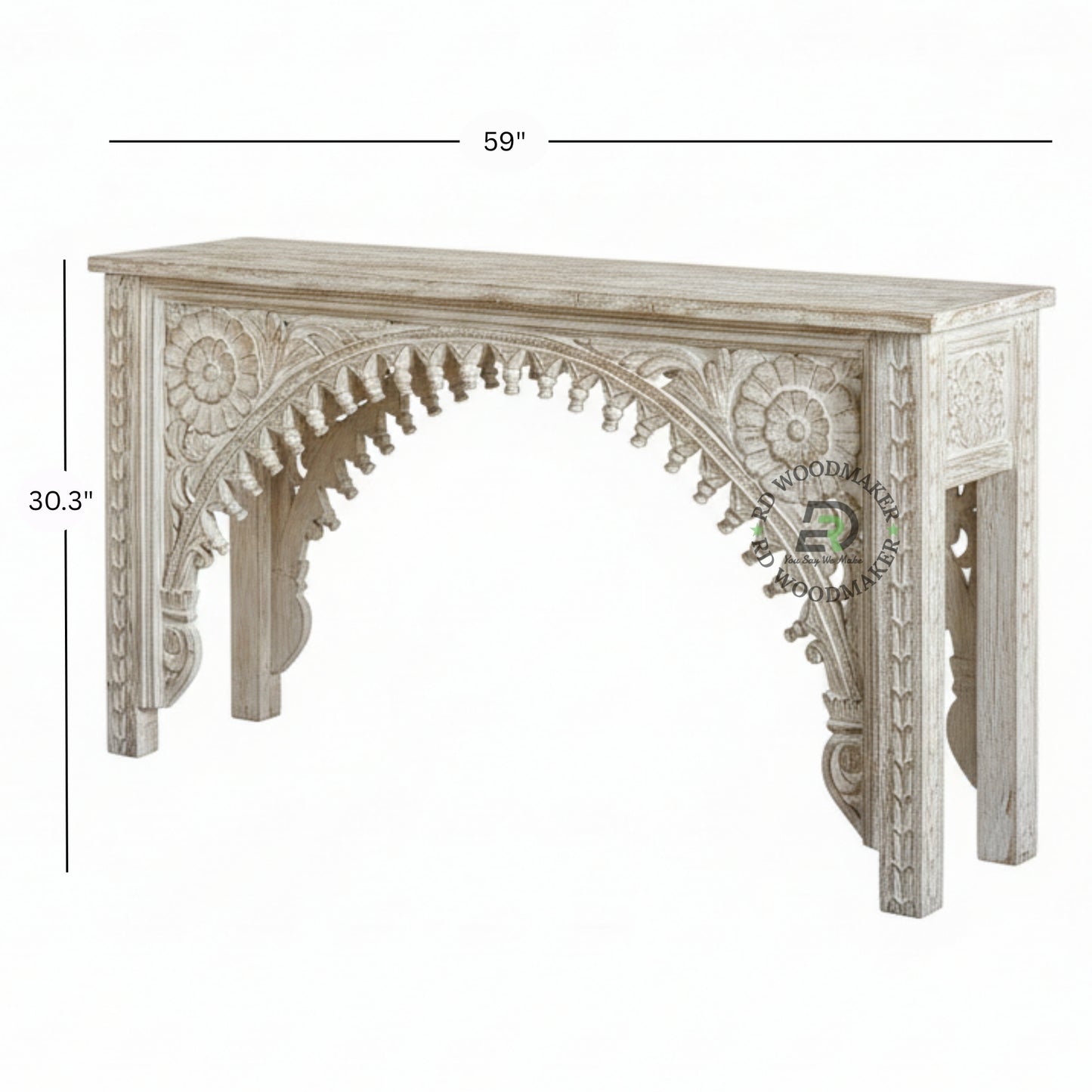 HANDCARVED ARCH DESIGN CONSOLE TABLE