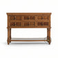HERITAGE ELEPHANT CARVED STORAGE CONSOLE TABLE