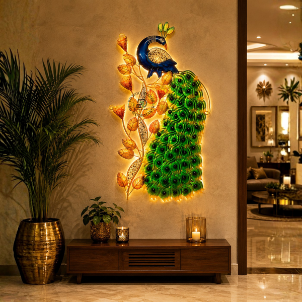 ROYAL PEACOCK METAL WALL DECOR