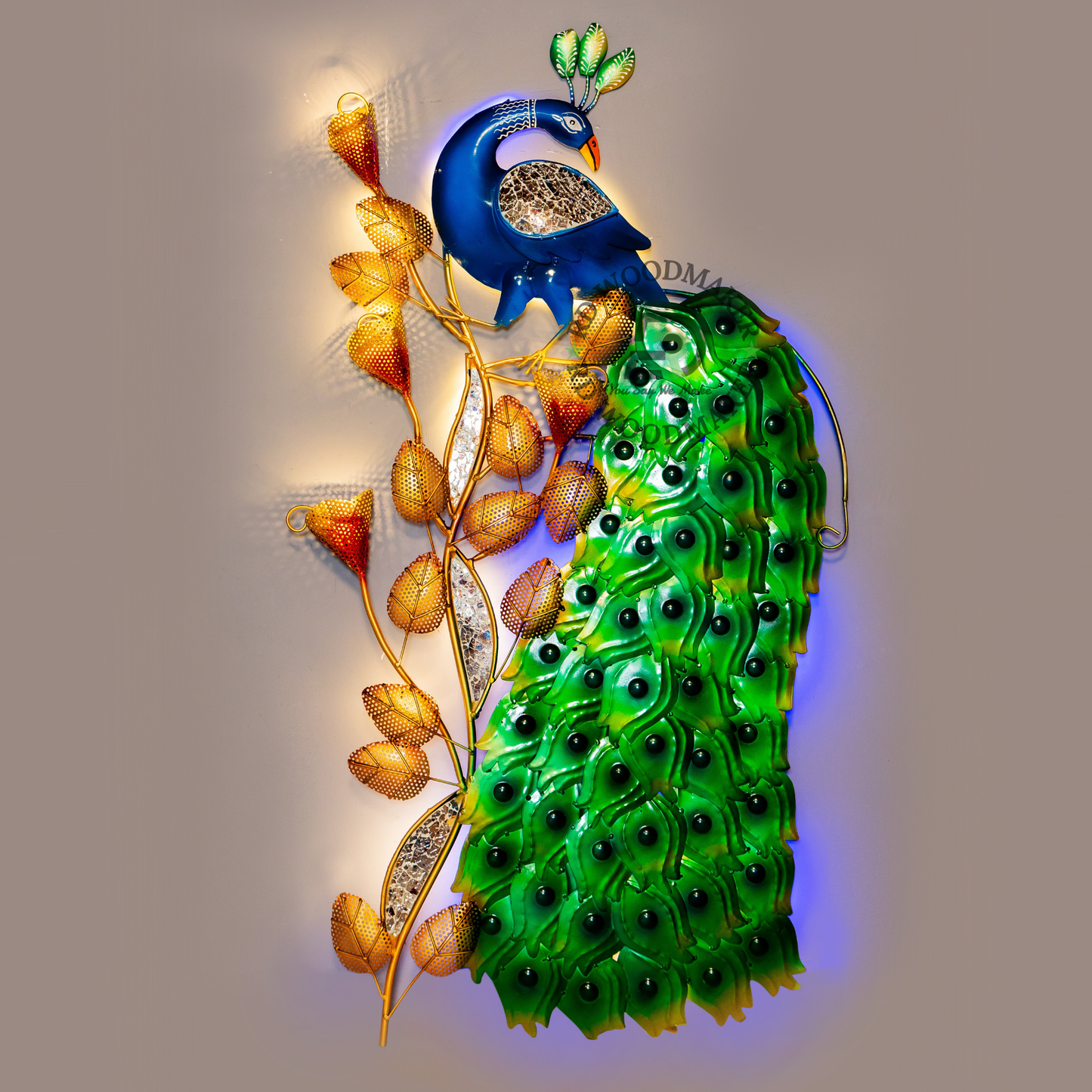 ROYAL PEACOCK METAL WALL DECOR
