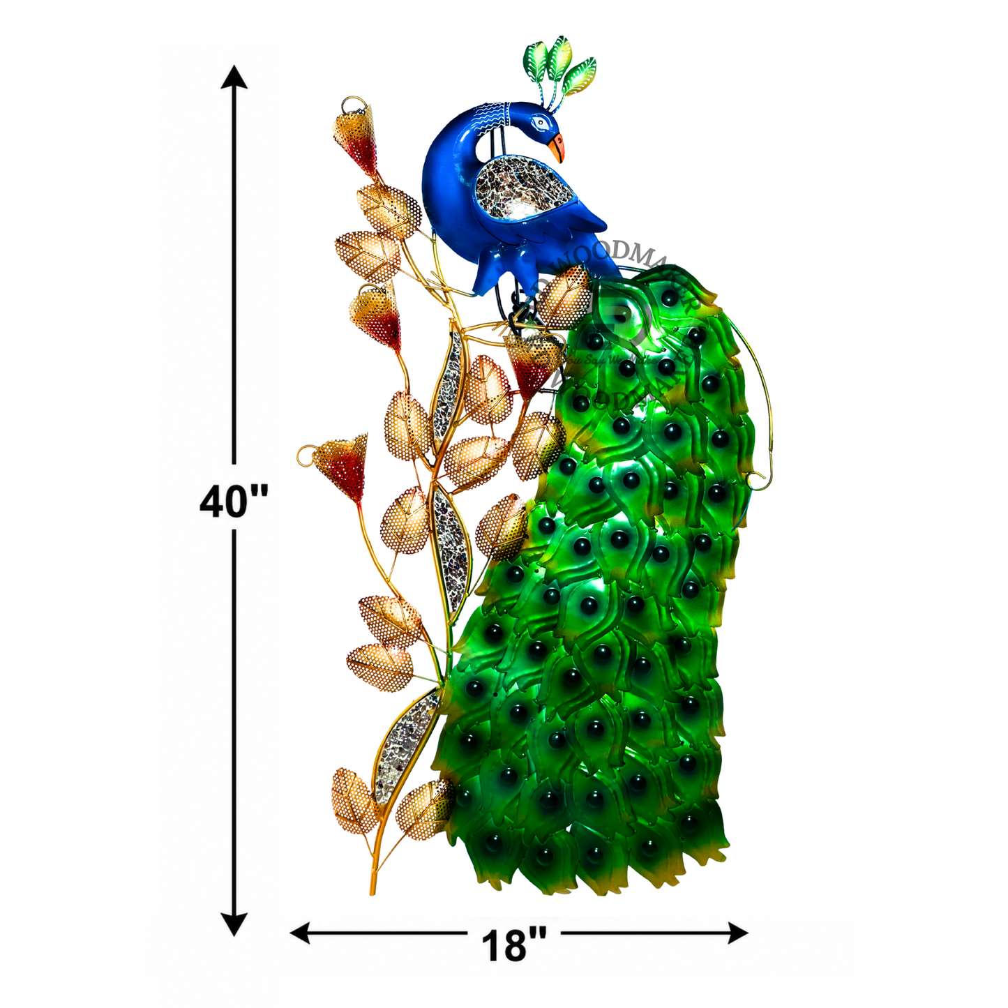 ROYAL PEACOCK METAL WALL DECOR