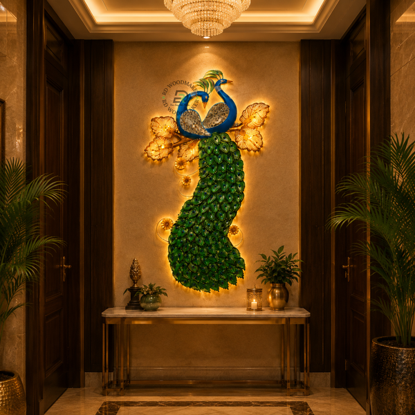 ROYAL PEACOCK METAL WALL DECOR