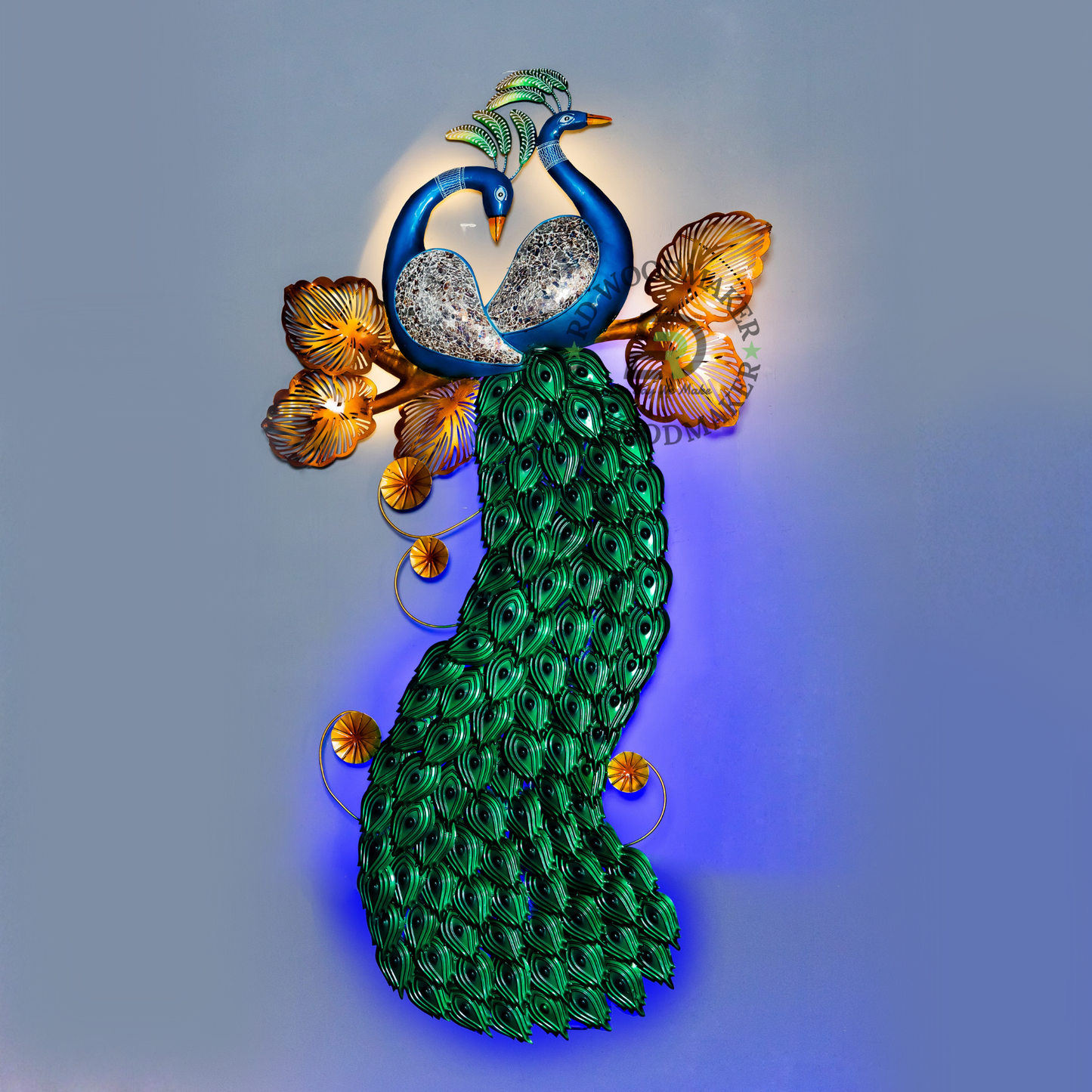 ROYAL PEACOCK METAL WALL DECOR