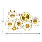 FLORAL METAL WALL CLOCK
