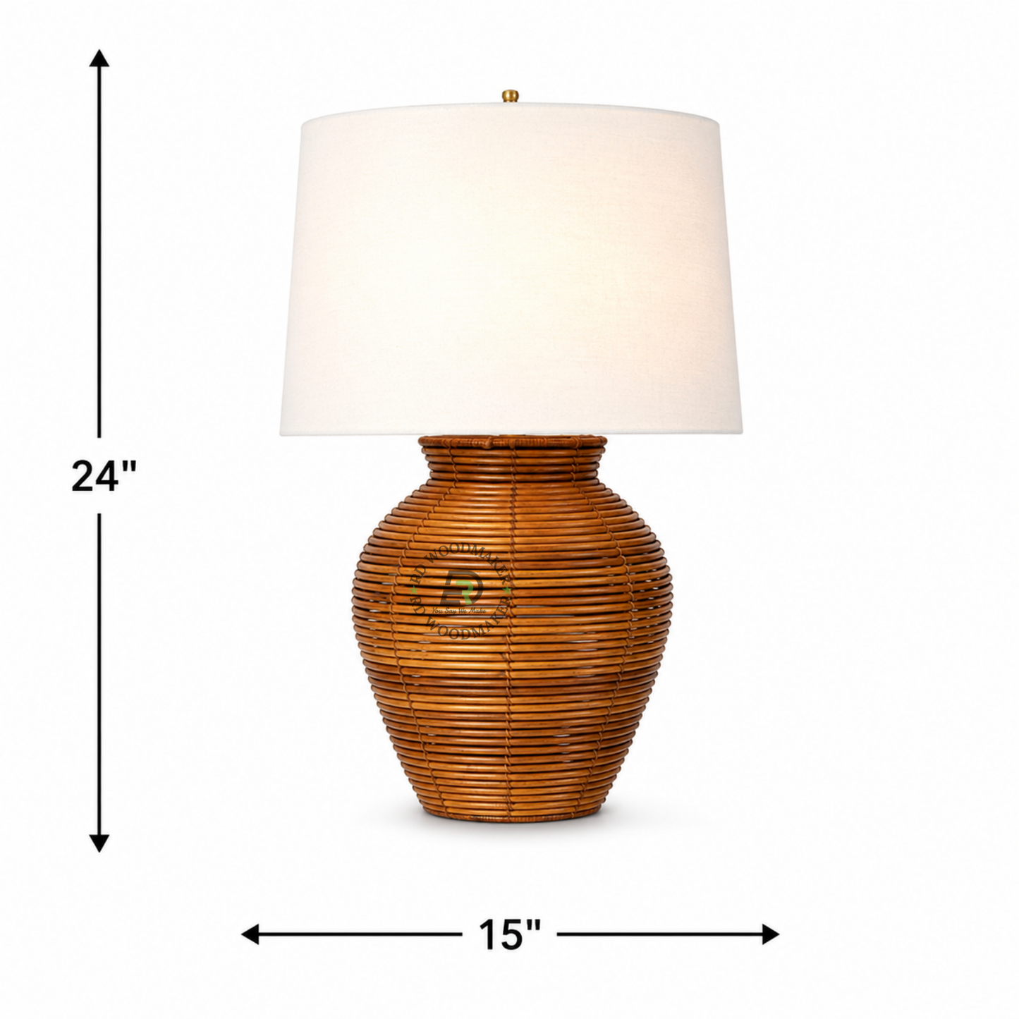 HANDWOVEN RATTAN TABLE LAMP