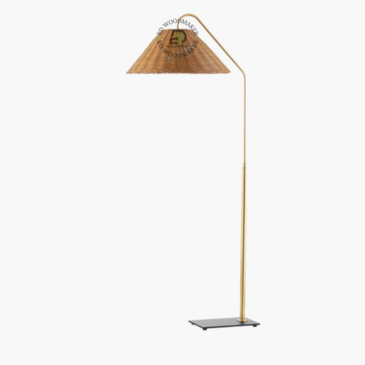 MODERN RATTAN FLOOR LAMP