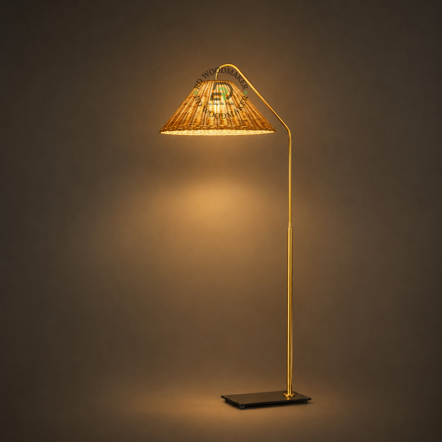 MODERN RATTAN FLOOR LAMP