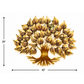 GOLDEN TREE OF LIFE METAL WALL DECOR