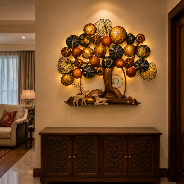 MODERN METALLIC TREE WALL DECOR