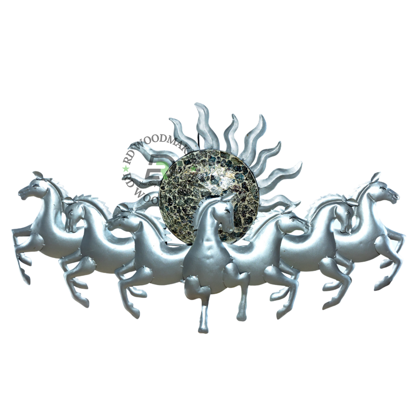 SEVEN RUNNING HORSES METAL WALL DECOR
