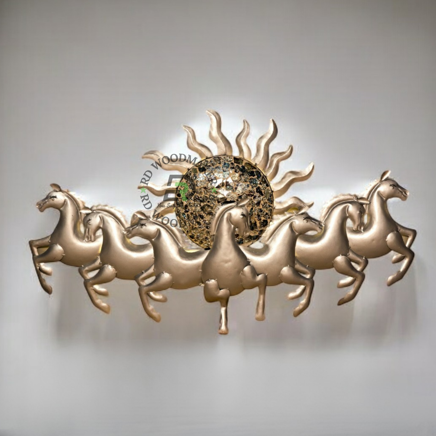SEVEN RUNNING HORSES METAL WALL DECOR