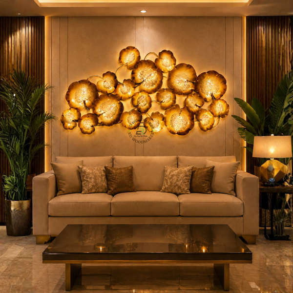 MODERN FLORAL METAL WALL DECOR