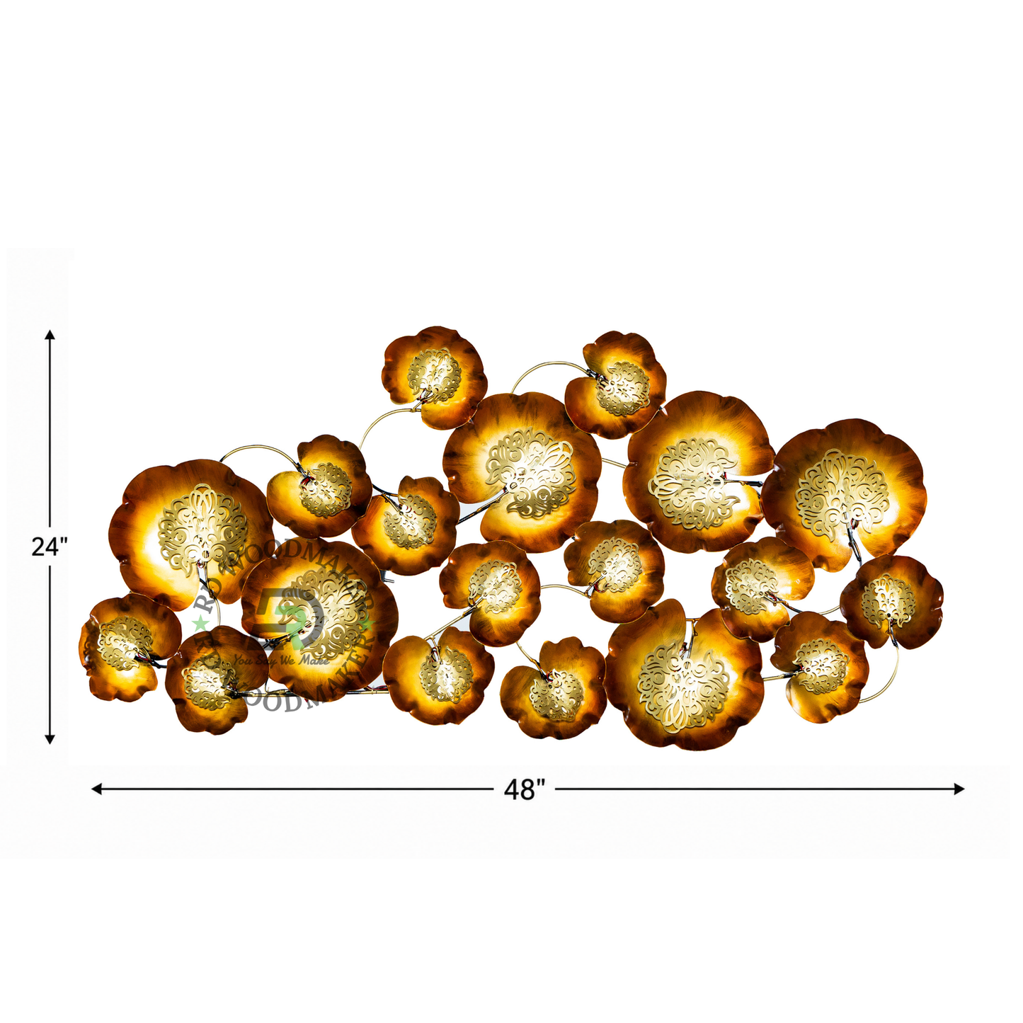 MODERN FLORAL METAL WALL DECOR