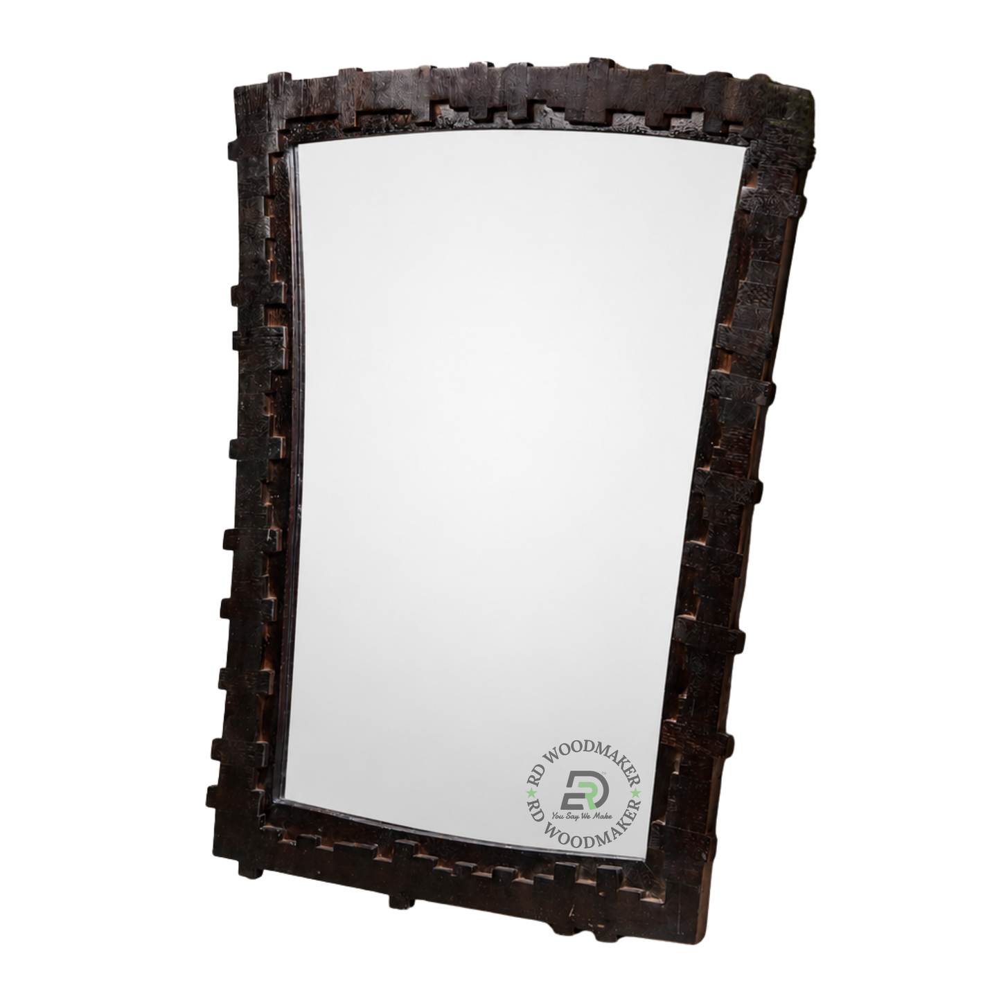 HANDCRAFTED WOODEN WALL MIRROR