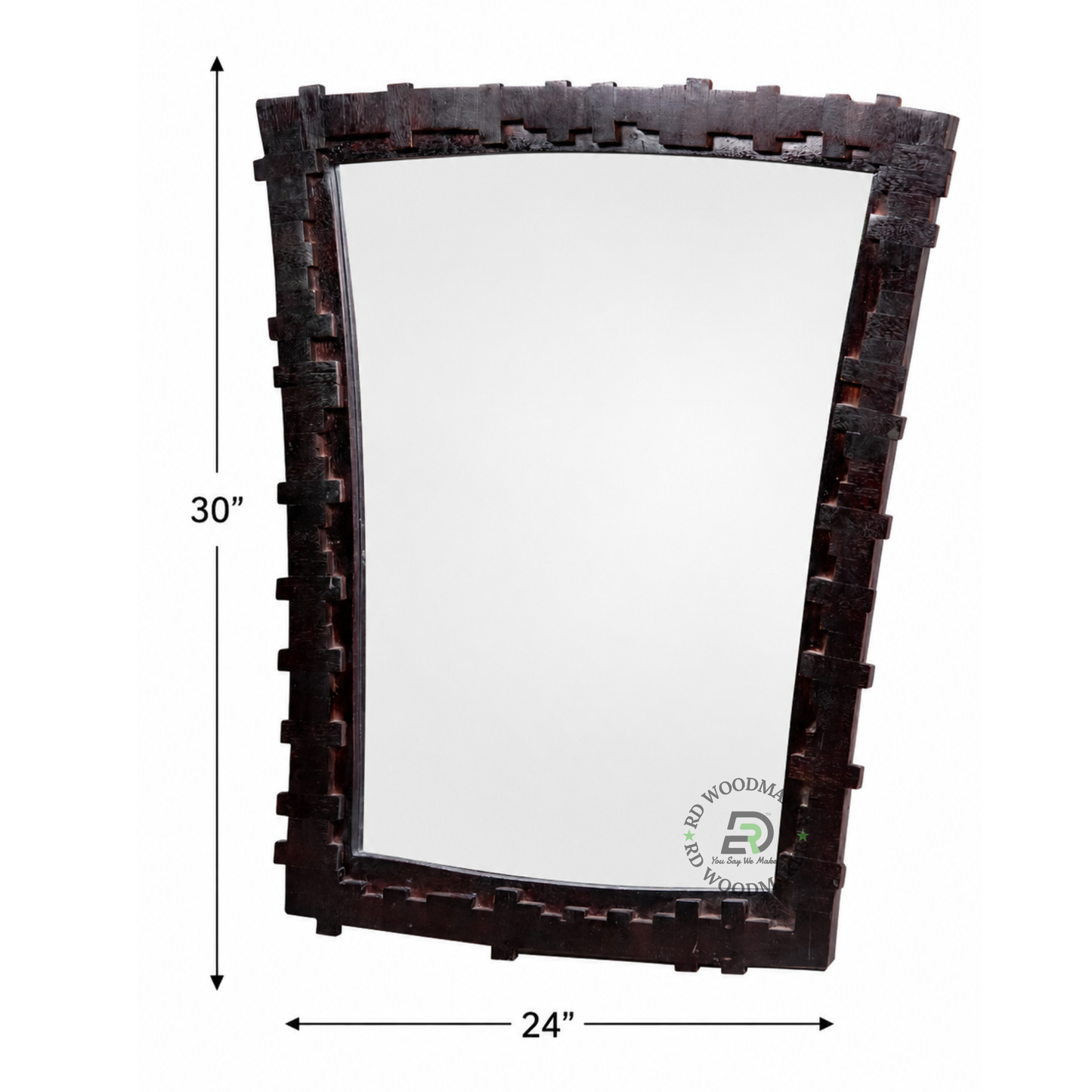 HANDCRAFTED WOODEN WALL MIRROR