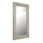 DISTRESSED WHITE CARVED FULL LENGTH WOODEN MIRROR