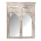 VINTAGE WINDOW STYLE DOUBLE PANEL WOODEN MIRROR
