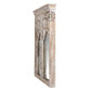 VINTAGE WINDOW STYLE DOUBLE PANEL WOODEN MIRROR