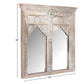 VINTAGE WINDOW STYLE DOUBLE PANEL WOODEN MIRROR
