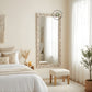 ORNATE HAND CARVED FULL LENGTH WOODEN MIRROR