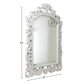 CLASSIC WHITE ORNATE ARCH FRAME WALL MIRROR