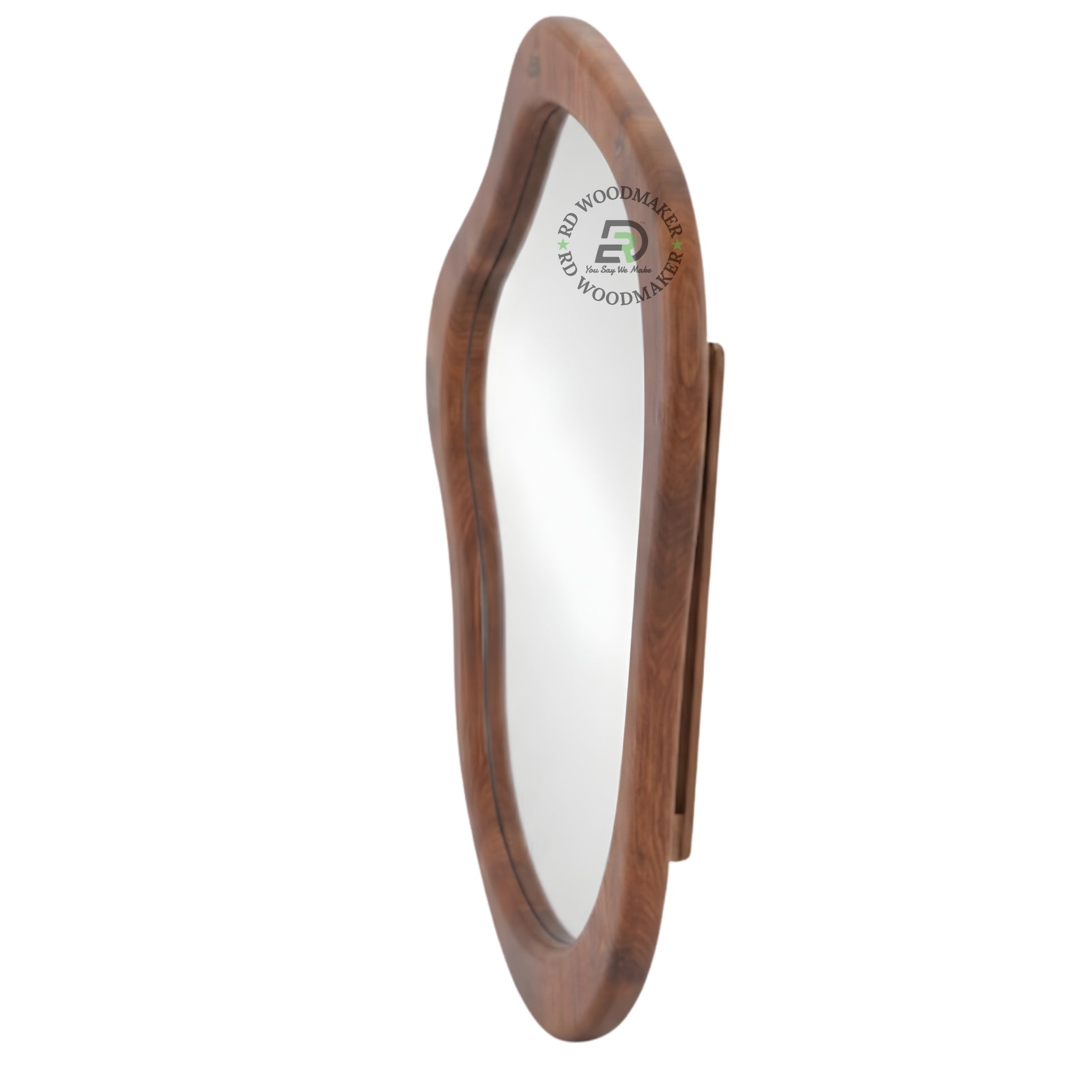 MODERN IRREGULAR SHAPED WOODEN WALL MIRROR