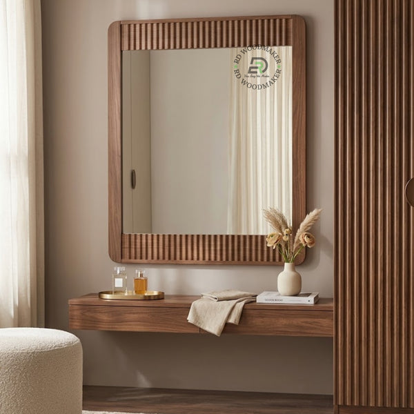 CONTEMPORARY SLIDING PANEL WOODEN WALL MIRROR