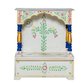 HAND PAINTED COMPACT WOODEN POOJA MANDIR WITH STORAGE DRAWER