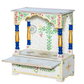 HAND PAINTED COMPACT WOODEN POOJA MANDIR WITH STORAGE DRAWER