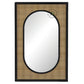 MODERN CANE PANEL OVAL FRAME WALL MIRROR