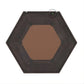 GEOMETRIC HEXAGONAL WOOD FRAME WALL MIRROR