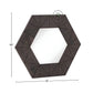 GEOMETRIC HEXAGONAL WOOD FRAME WALL MIRROR