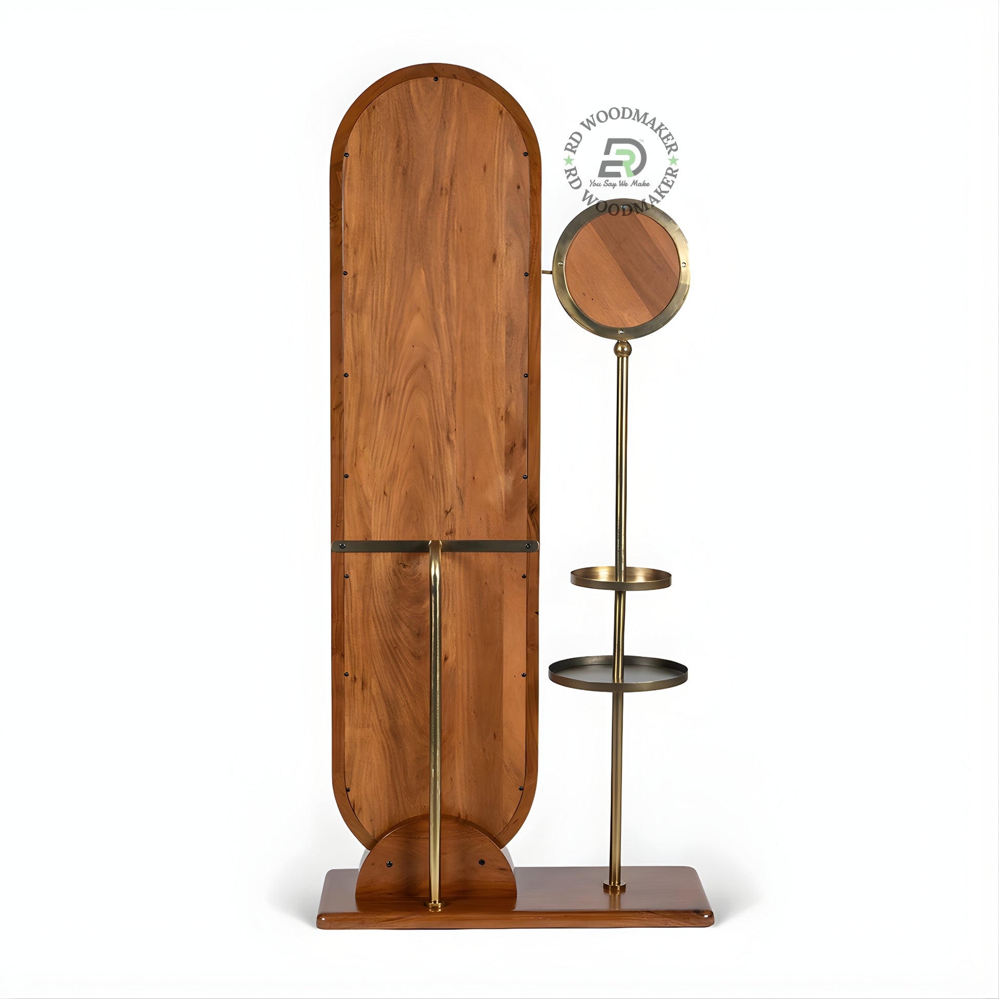 LUXURY FLOOR STANDING MIRROR WITH SIDE SHELVES