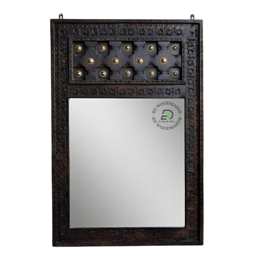 TRADITIONAL CARVED WOODEN FRAME WALL MIRROR