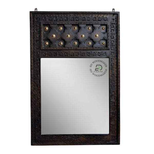 TRADITIONAL CARVED WOODEN FRAME WALL MIRROR