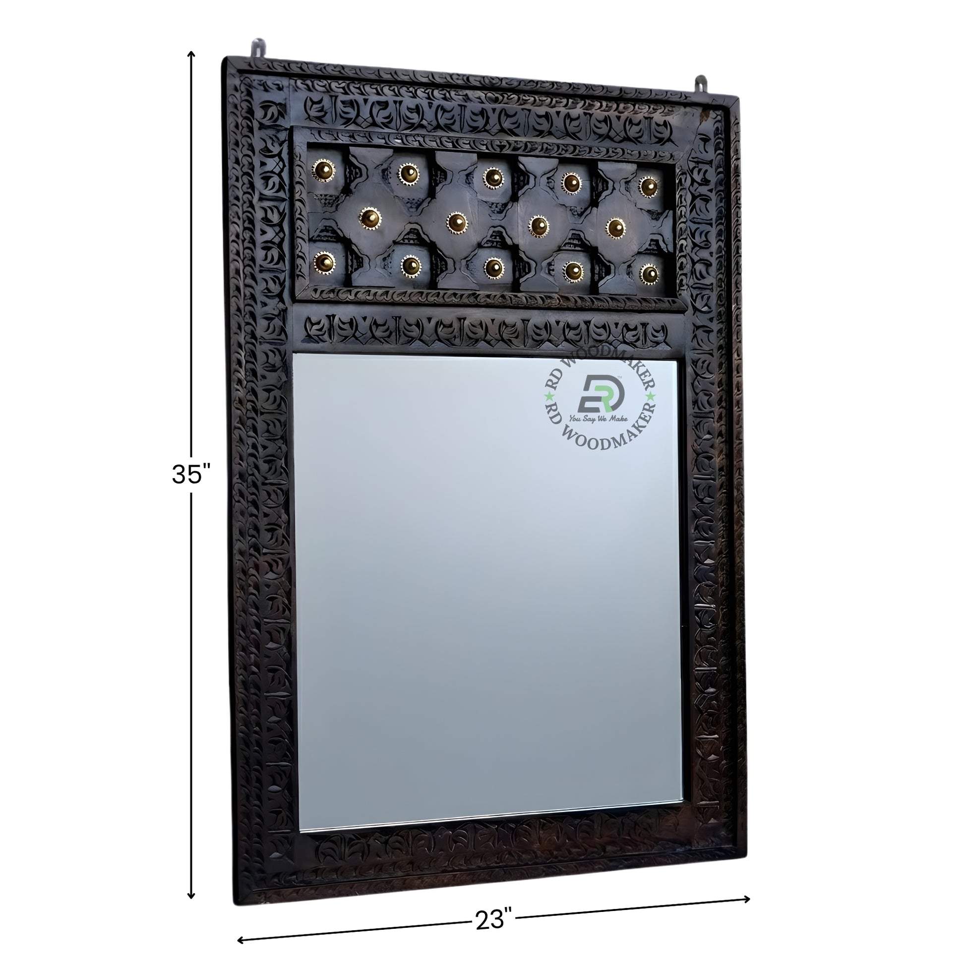 TRADITIONAL CARVED WOODEN FRAME WALL MIRROR