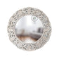 VINTAGE ROUND CARVED WOODEN WALL MIRROR
