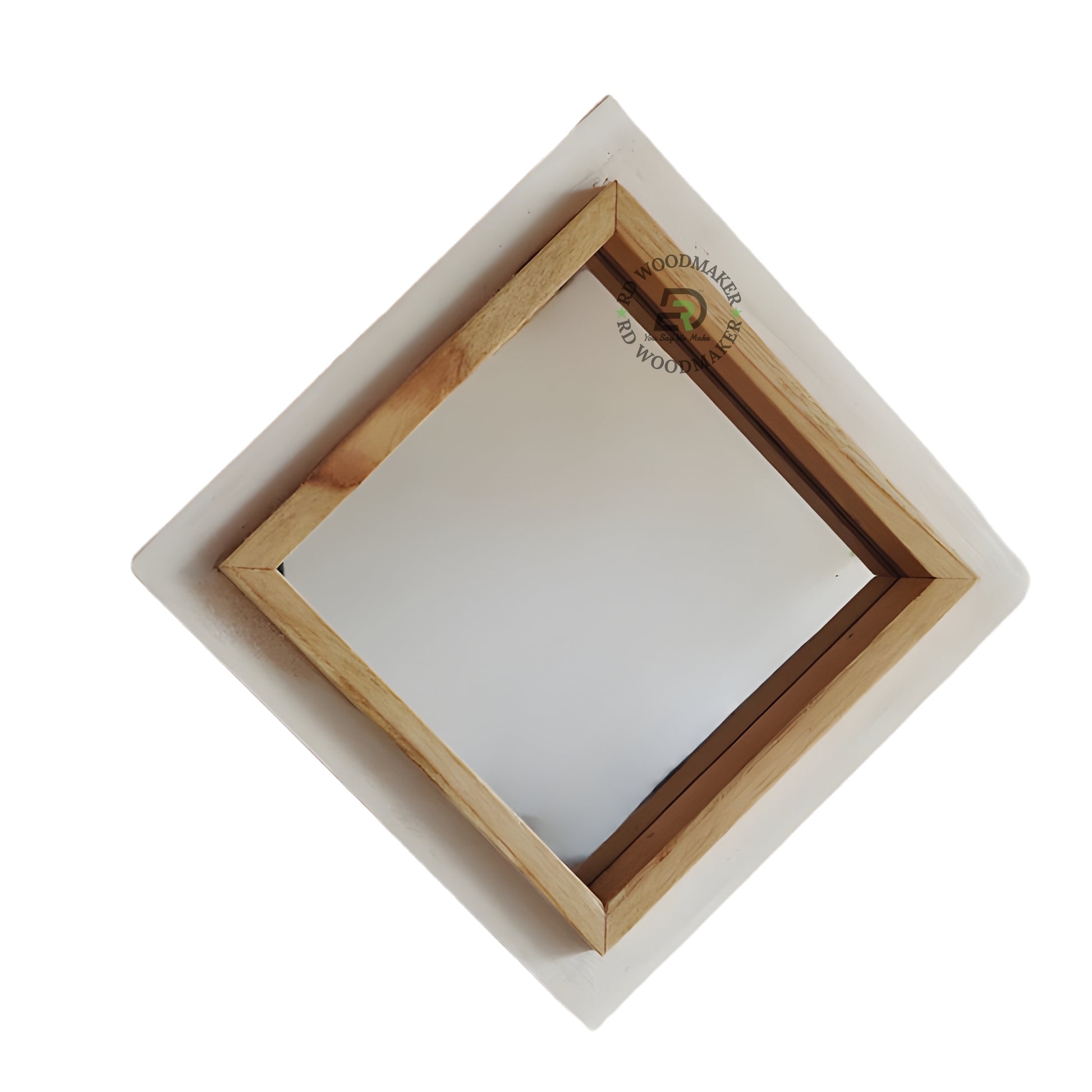 MINIMAL SQUARE FRAME WOODEN MIRROR