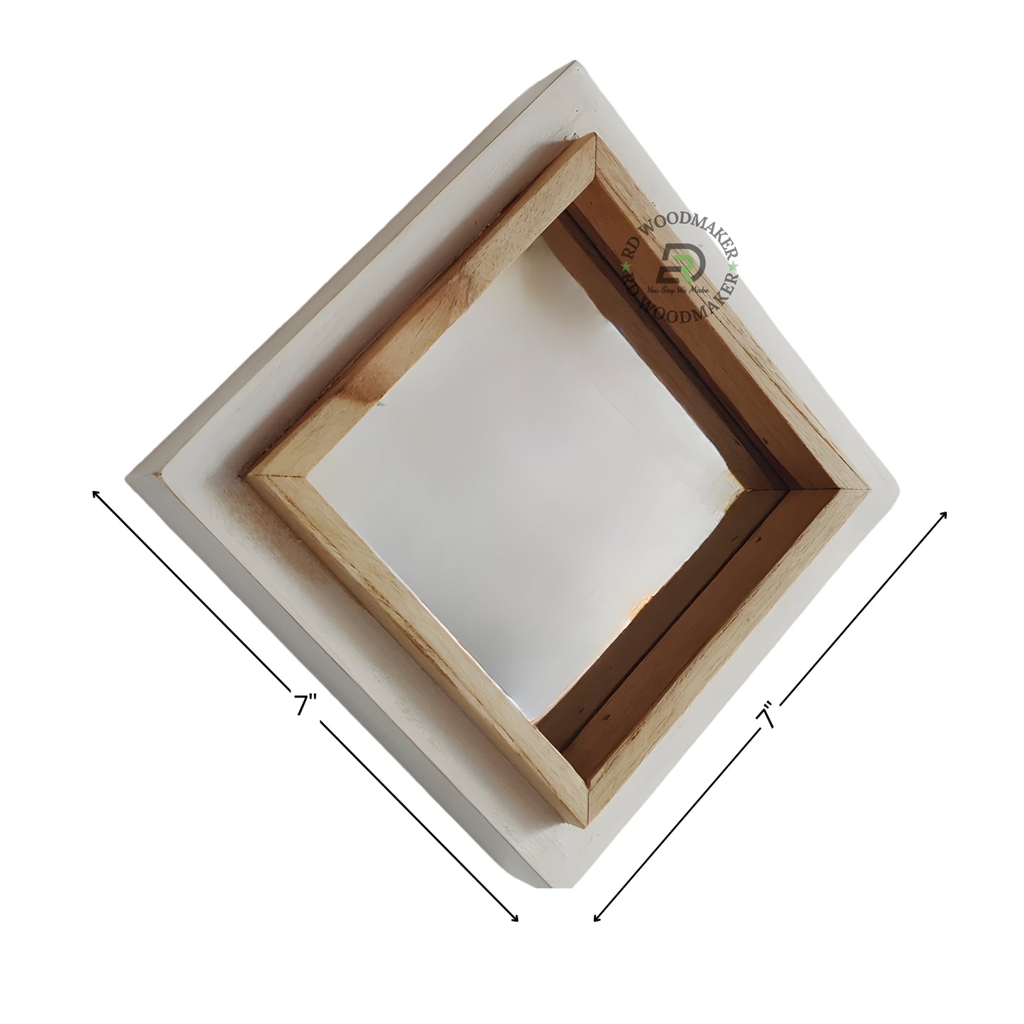 MINIMAL SQUARE FRAME WOODEN MIRROR