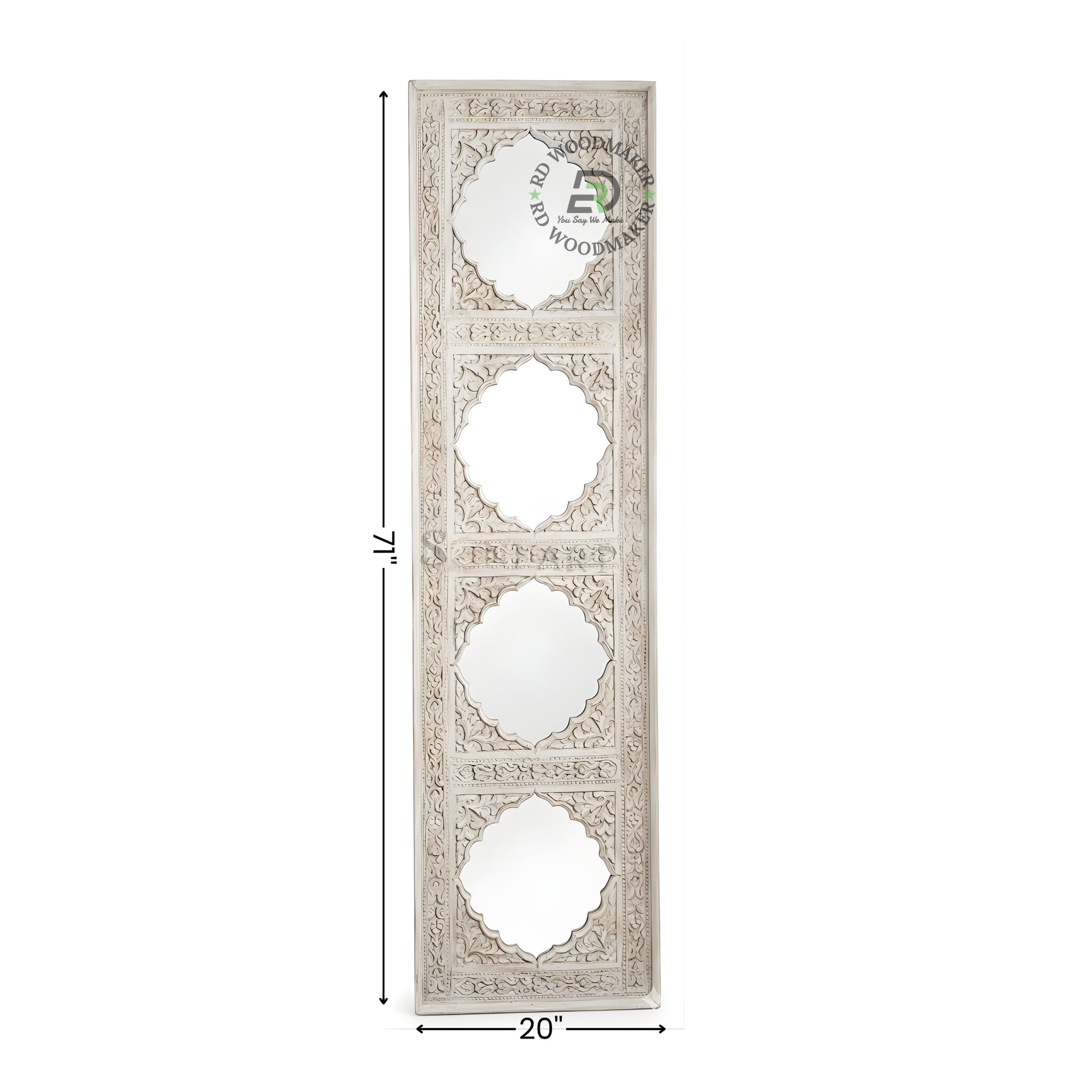 VINTAGE PANEL CARVED FULL LENGTH MIRROR