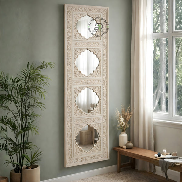VINTAGE PANEL CARVED FULL LENGTH MIRROR