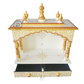 LUXURY HAND PAINTED WOODEN HOME TEMPLE WITH GOLDEN CARVING
