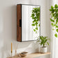 Compact Wooden Mirror Cabinet with Hidden Storage