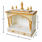 LUXURY HAND PAINTED WOODEN HOME TEMPLE WITH GOLDEN CARVING