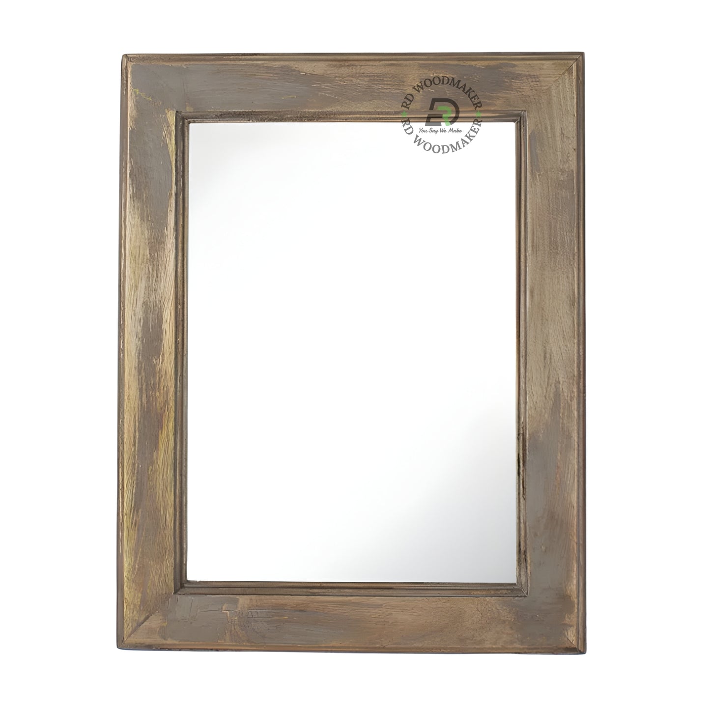 RUSTIC GOLD FINISH WOODEN FRAME MIRROR
