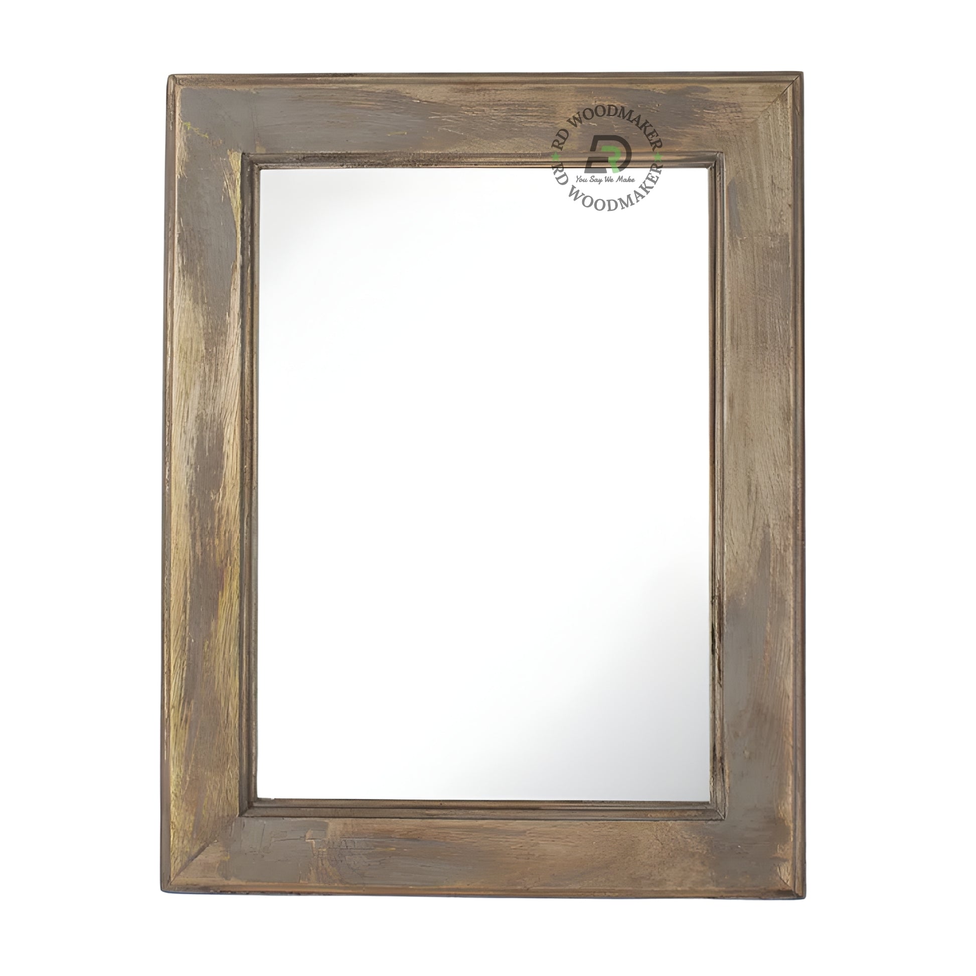 RUSTIC GOLD FINISH WOODEN FRAME MIRROR